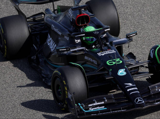 George Russell (Mercedes W14) beim Formel-1-Training in Bahrain George Russell (Mercedes W14) beim Formel-1-Training in Bahrain