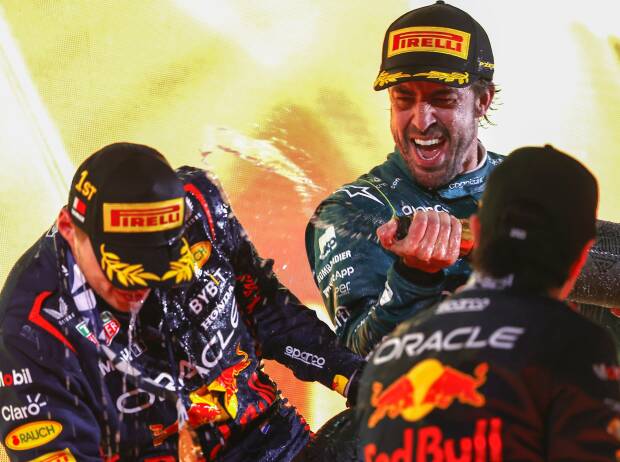 Max Verstappen, Fernando Alonso, Sergio Perez Max Verstappen, Fernando Alonso, Sergio Perez
