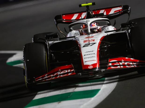 Nico Hülkenberg im Haas VF-23 im Freitagstraining der Formel 1 in Dschidda Nico Hülkenberg im Haas VF-23 im Freitagstraining der Formel 1 in Dschidda