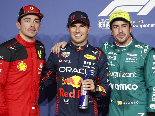 Charles Leclerc, Sergio Perez, Fernando Alonso Charles Leclerc, Sergio Perez, Fernando Alonso