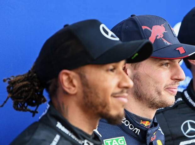 Mehrmalige Formel-1-Weltmeister unter sich: Lewis Hamilton und Max Verstappen