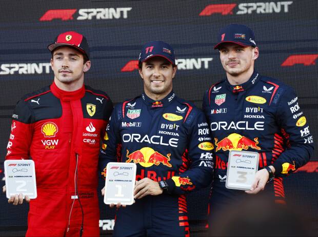 Charles Leclerc, Sergio Perez, Max Verstappen