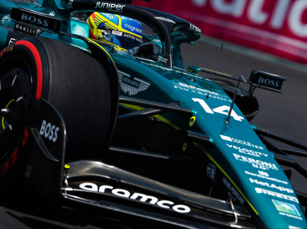 Foto zur News: Alonso strahlt: Aston Martin AMR23 im Miami-Qualifying "erwacht"