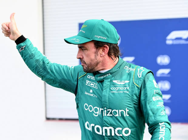 Fernando Alonso (Aston Martin) nach dem Qualifying zum Formel-1-Rennen in Miami 2023