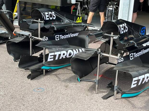 Update für den Mercedes W14 (2023) in Monaco Update für den Mercedes W14 (2023) in Monaco