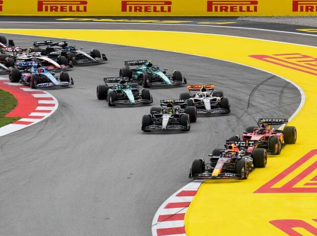 Der Start zum Formel-1-Rennen in Spanien 2023