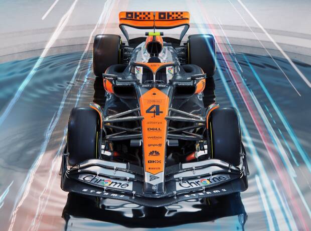 Foto zur News: Speziallackierung in Silverstone: McLaren bringt ikonische Chromfarben zurück