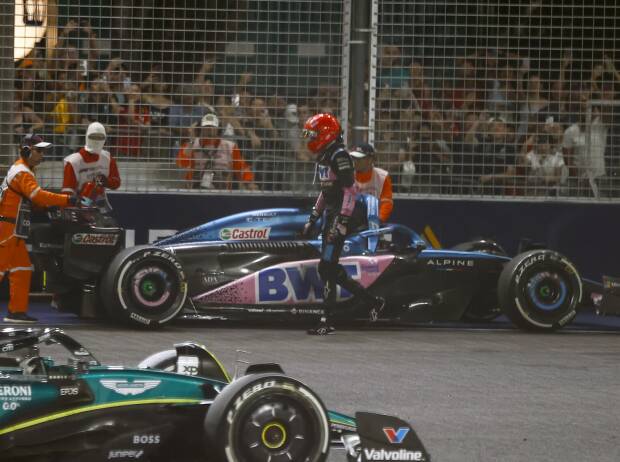 Esteban Ocon (Alpine) beim Formel-1-Rennen in Singapur 2023