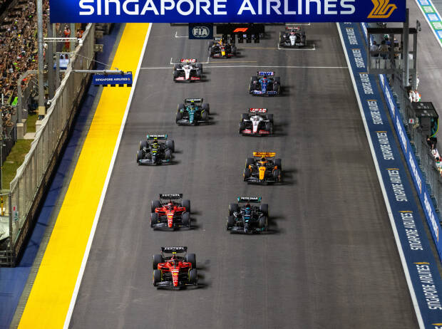 Der Start zum Formel-1-Rennen in Singapur 2023
