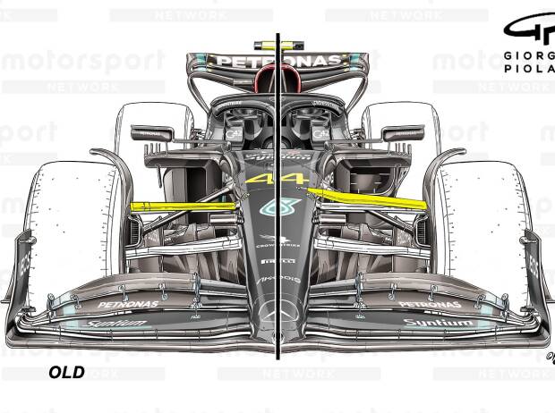 Foto zur News: Formel-1-Technik 2024: Wie der Mercedes W15 weiter eigene Wege geht