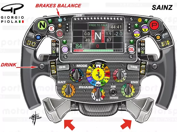 Foto zur News: Formel-1-Lenkrad erklärt: Was die ganzen Knöpfe tun