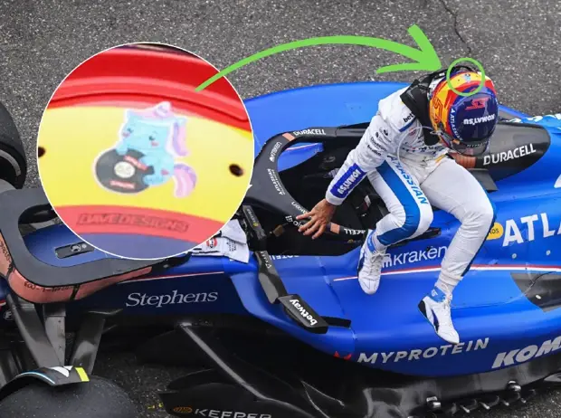 Foto zur News: Das Einhorn bleibt: Warum Carlos Sainz 2026 an seinem Helm-Detail festhält