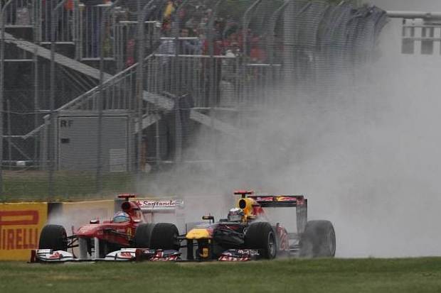 Foto zur News: Vier Stunden, fünf Stopps: Button fightet Vettel nieder!