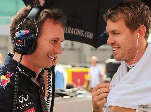 Christian Horner (Red-Bull-Teamchef), Sebastian Vettel Foto zur News: Horner sicher: Vettel auch 2014 bei Red Bull
