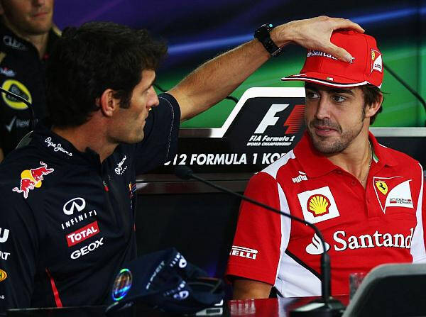 Foto zur News: "Vorher warst du Zwerg da": Webber feixt mit Alonso