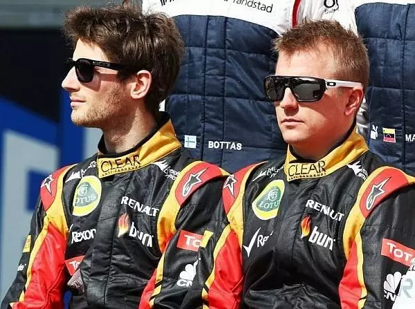 Romain Grosjean, Kimi Räikkönen Foto zur News: Grosjean und das Lotus-Gehalt: Zum Glück ruhig geblieben