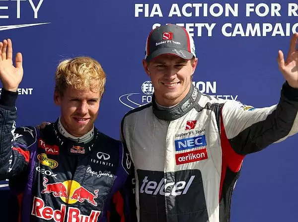 Sebastian Vettel, Nico Hülkenberg Foto zur News: Monza: Vettel-Pole und Hülkenberg-Sensation