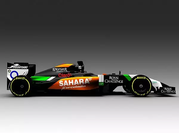 Foto zur News: 2014 ist da! Force India zeigt sich in Schwarz