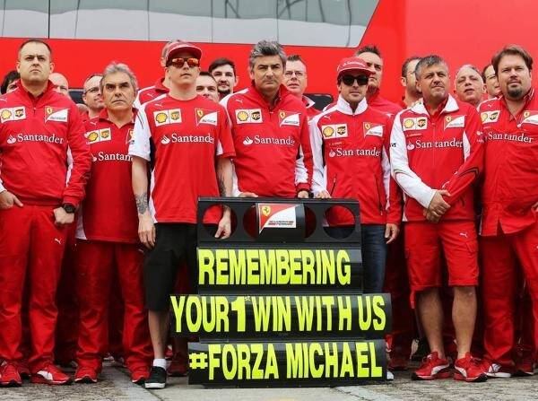 Foto zur News: Ferrari erinnert an ersten Schumacher-Sieg