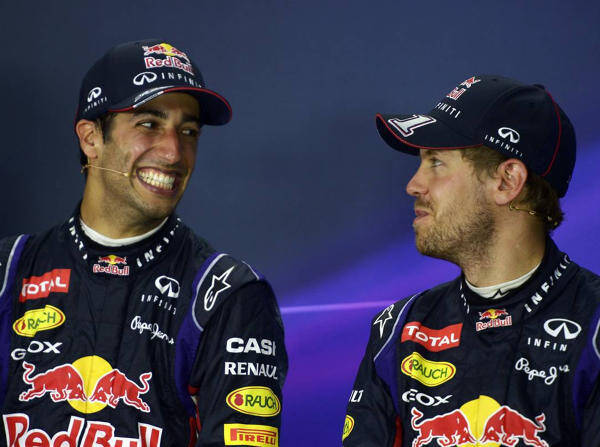 Foto zur News: Trotz gutem Verhältnis: Ricciardo wird Vettel nicht vermissen