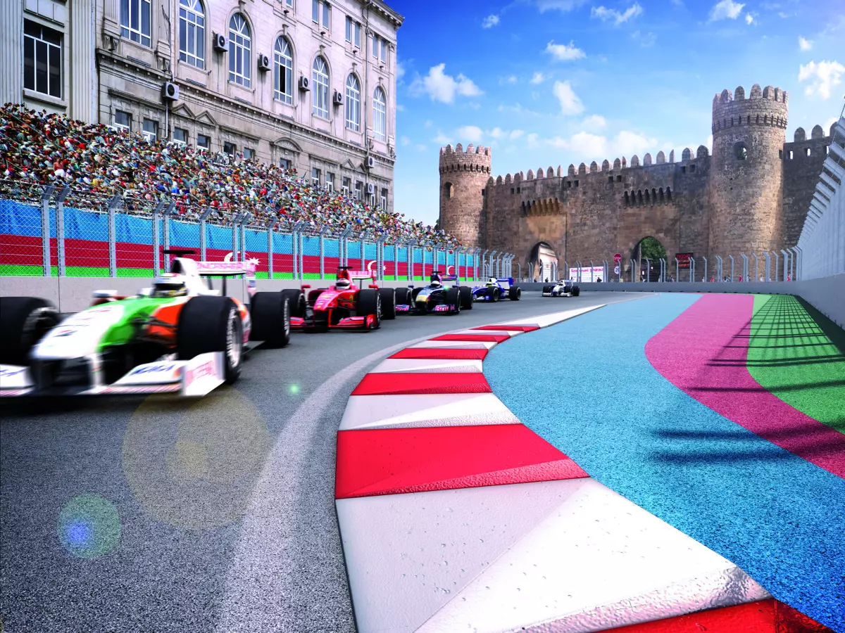 Tilke-Fotomontage: Grand Prix von Europa, Baku, Aserbaidschan Foto zur News: Formel-1-Start in Baku vorverlegt - Sorge um Sicherheitslage