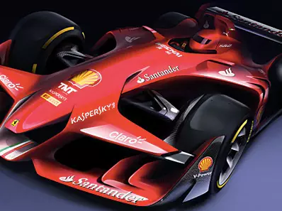 Konzeptstudie von Ferrari Foto zur News: Neues Reglement ab 2017: Wohin führt der Weg der Formel 1?