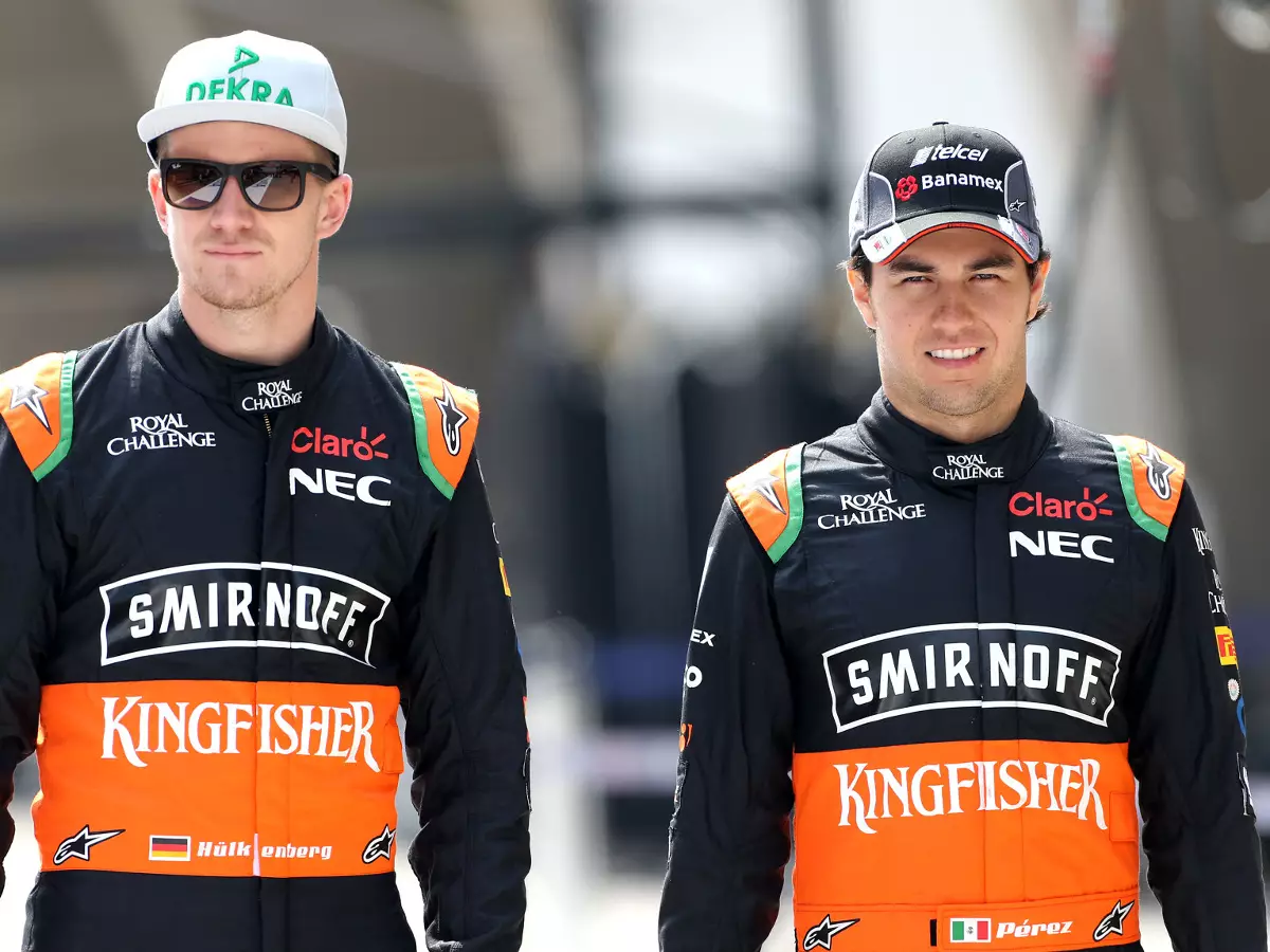 Nico Hülkenberg, Sergio Perez Foto zur News: Force India: Vorfreude auf Wüstenspektakel in Bahrain
