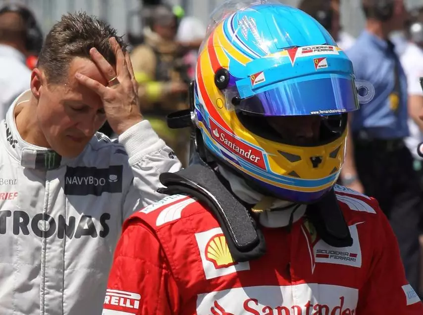 Michael Schumacher, Fernando Alonso Foto zur News: Hamilton: Fernando Alonso genauso gut wie Schumacher