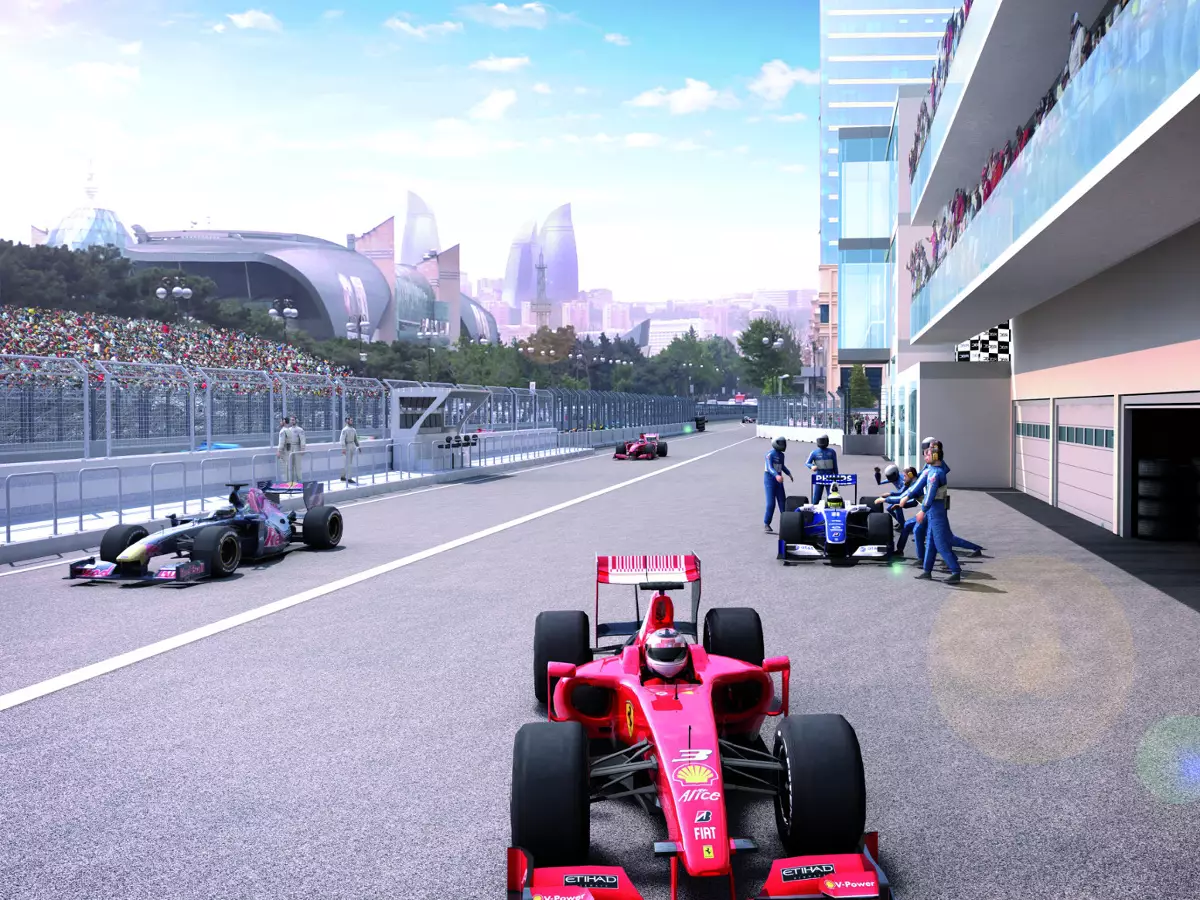 Simulation der Strecke in Baku, Aserbaidschan Foto zur News: Vorläufiger Formel-1-Kalender 2016: 21 Rennen - Baku dabei