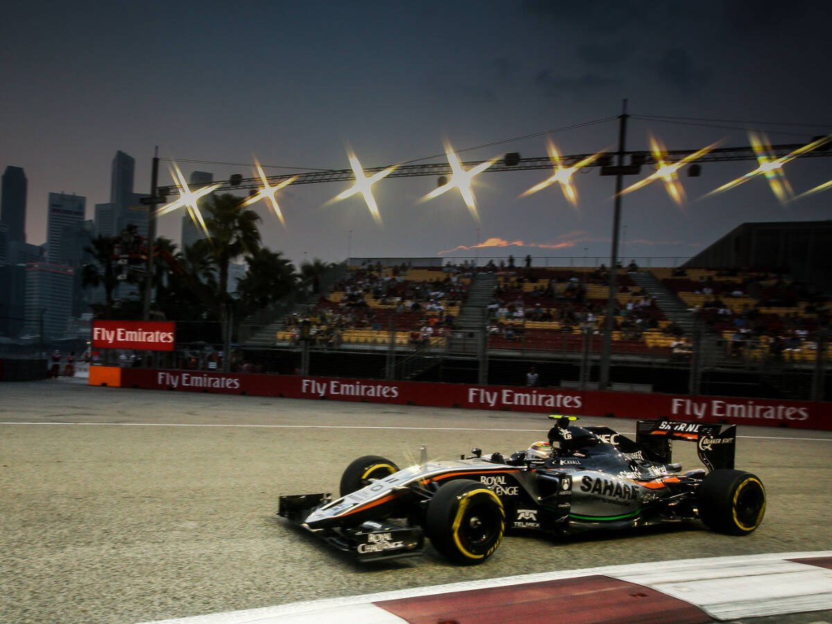 Foto zur News: Aus in Q2: Force India setzt in Singapur auf Rivalen-Pech