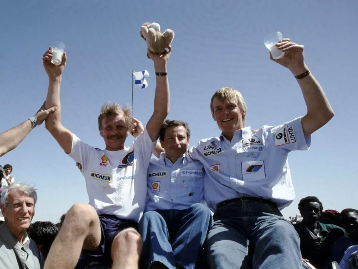 Juha Kankkunen, Jean Todt, Ari Vatanen Foto zur News: Tee, Kaschmir und Askese: Der wirklich wahre Jean Todt
