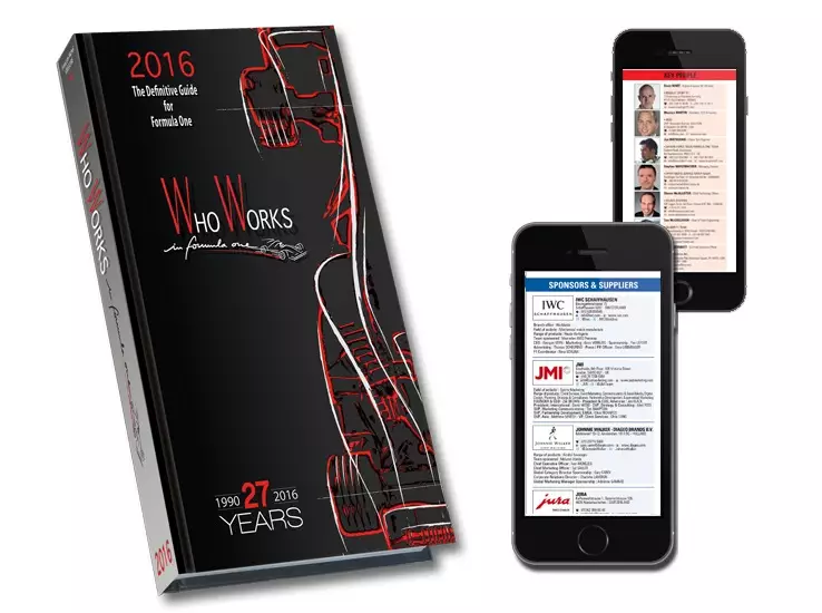 Foto zur News: Who Works in Formula One 2016: Neue "Formel-1-Bibel" jetzt inklusive App!