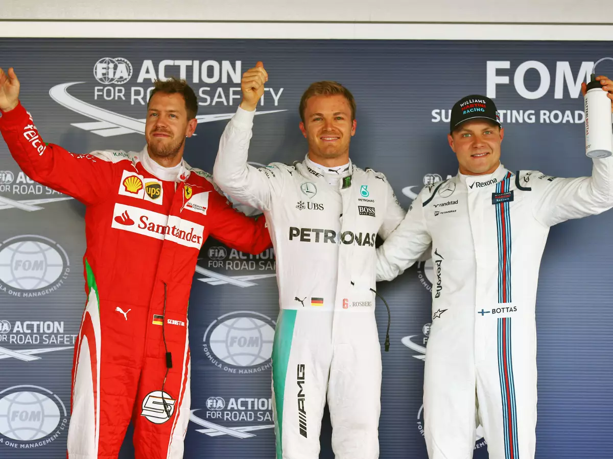 Sebastian Vettel, Nico Rosberg, Valtteri Bottas Foto zur News: Formel 1 Russland 2016: Wieder Qualifying-Pech für Hamilton!