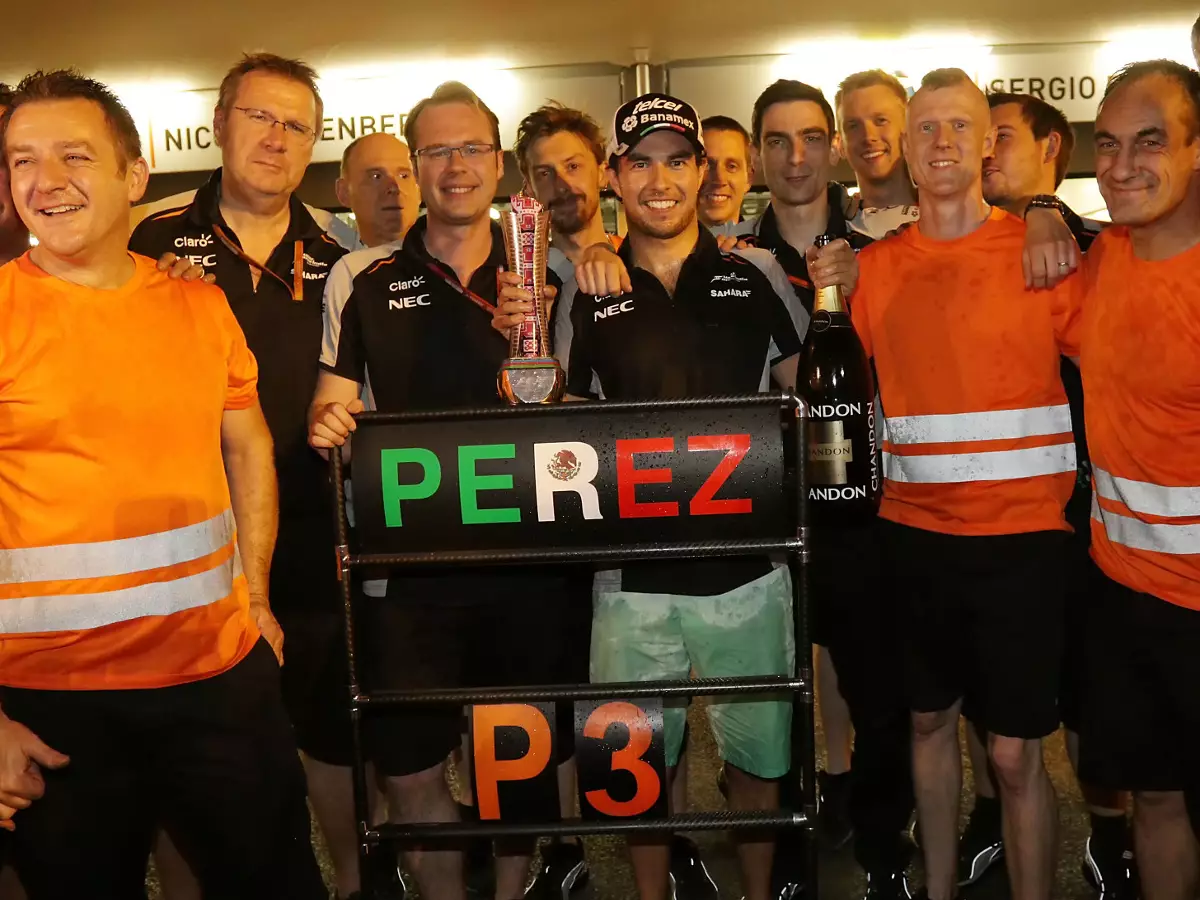 Sergio Perez Foto zur News: Force India: Jubel bei Perez, Frust bei Hülkenberg