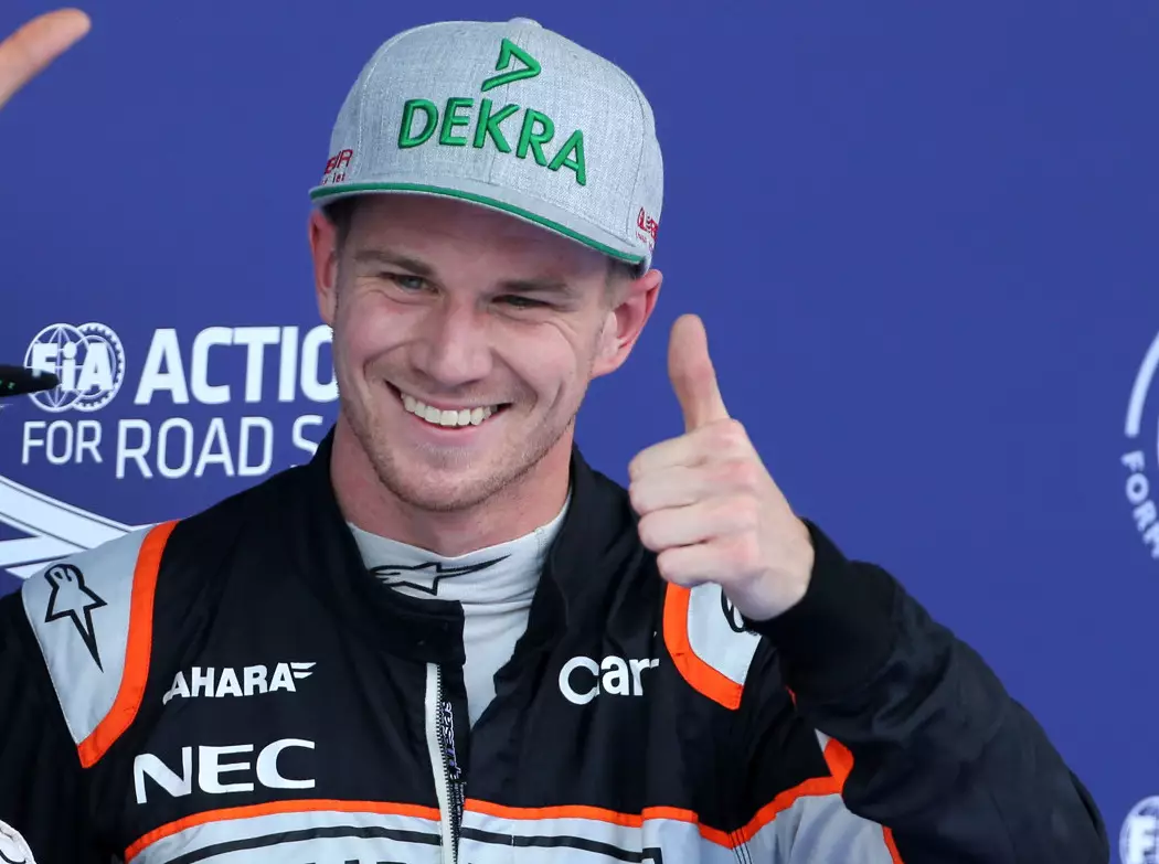 Foto zur News: Wie Brasilien 2010: Nico Hülkenberg jubelt über erste Startreihe