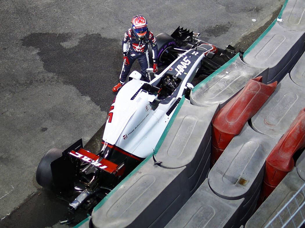 Foto zur News: "Wollte 200 Prozent geben": Romain Grosjean crasht in Q2