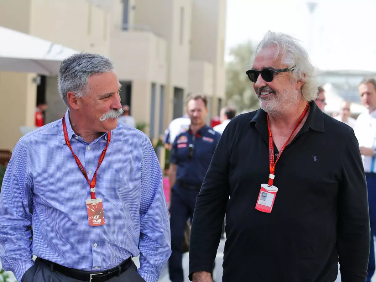 Flavio Briatore, Chase Carey Foto zur News: Ecclestone-Aus #AND# "Super-Bowl"-Pläne: Erste Kritik an Liberty