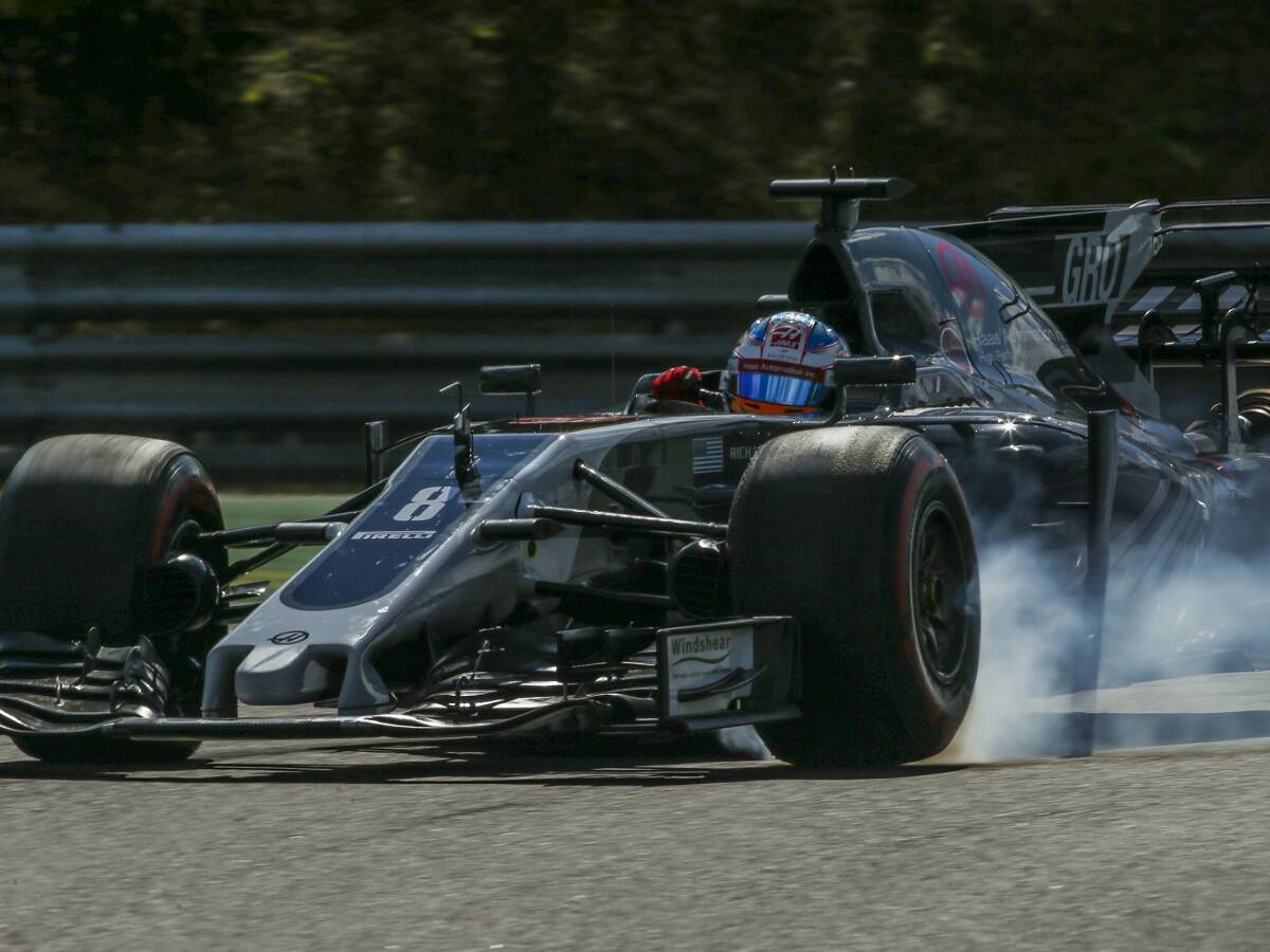 Foto zur News: "Schlimmster" Haas-Freitag: Giovinazzi crasht, Grosjean flucht