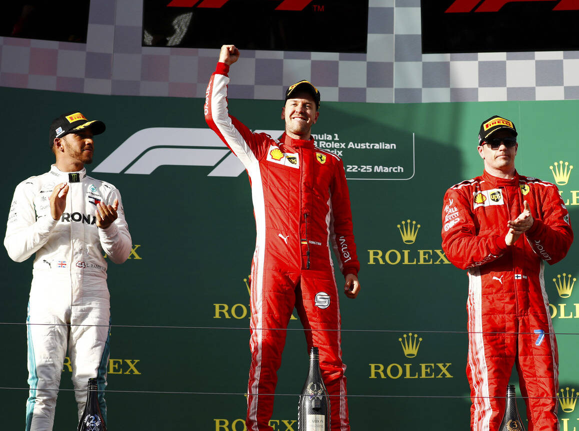 Foto zur News: Formel 1 Melbourne 2018: Gelbphase beschert Vettel den Sieg!