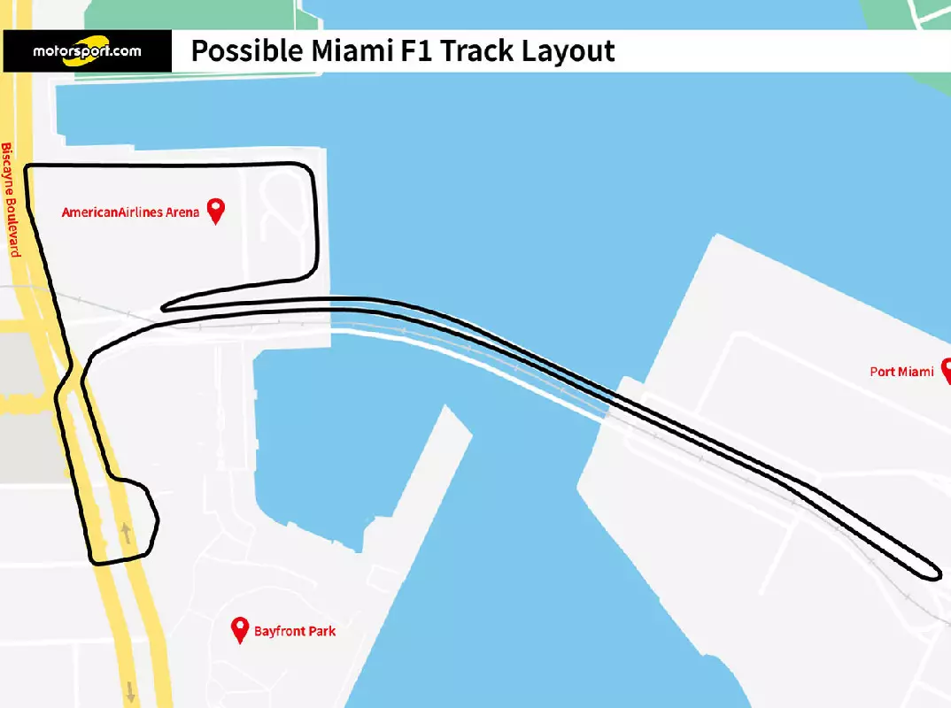 Foto zur News: So würde das Formel-1-Layout von Miami aussehen