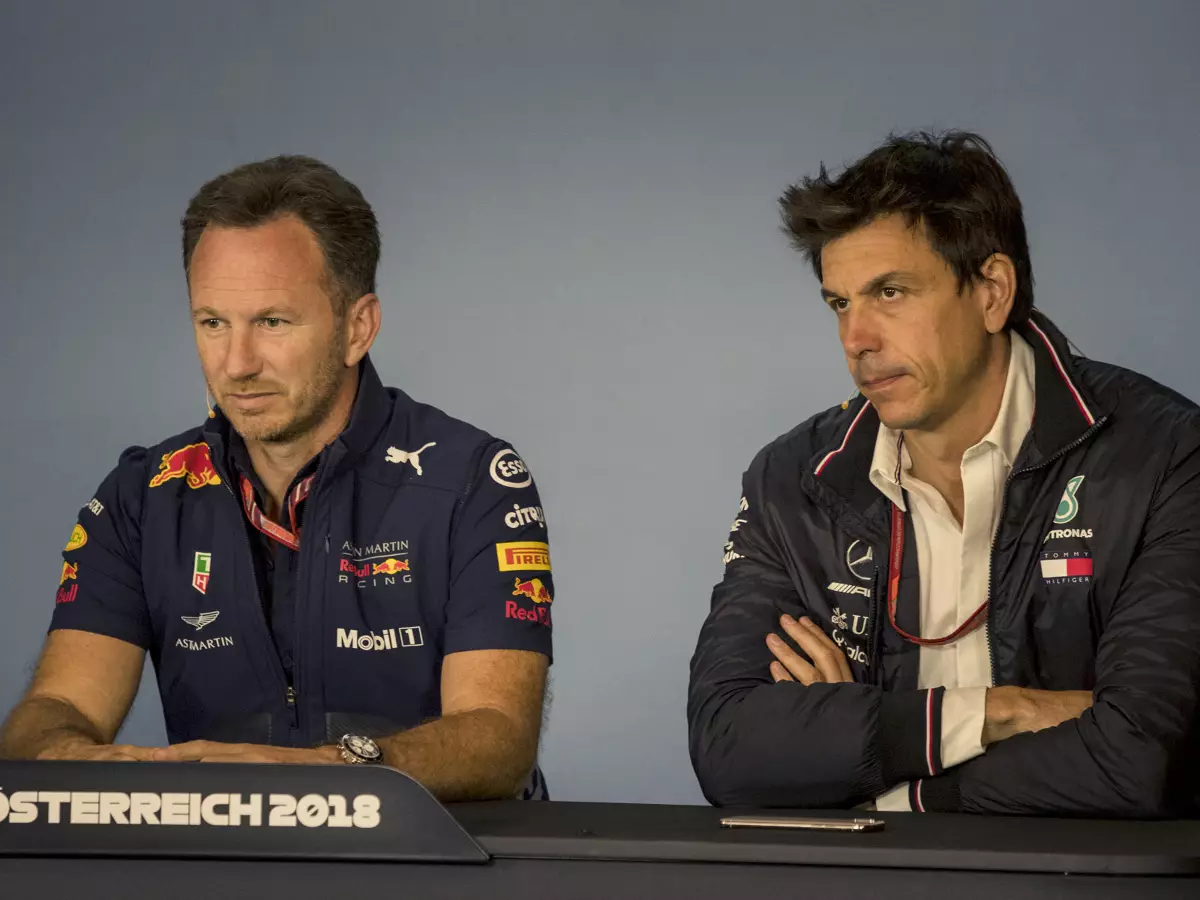 Foto zur News: Christian Horner #AND# Toto Wolff: Polemik am Fließband