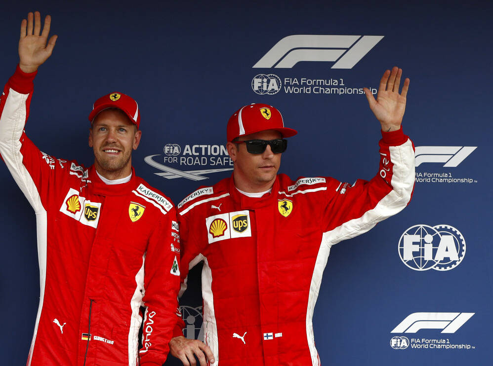 Foto zur News: Ferrari: Vettel jubelt über Heimspiel-Pole - Räikkönen hadert