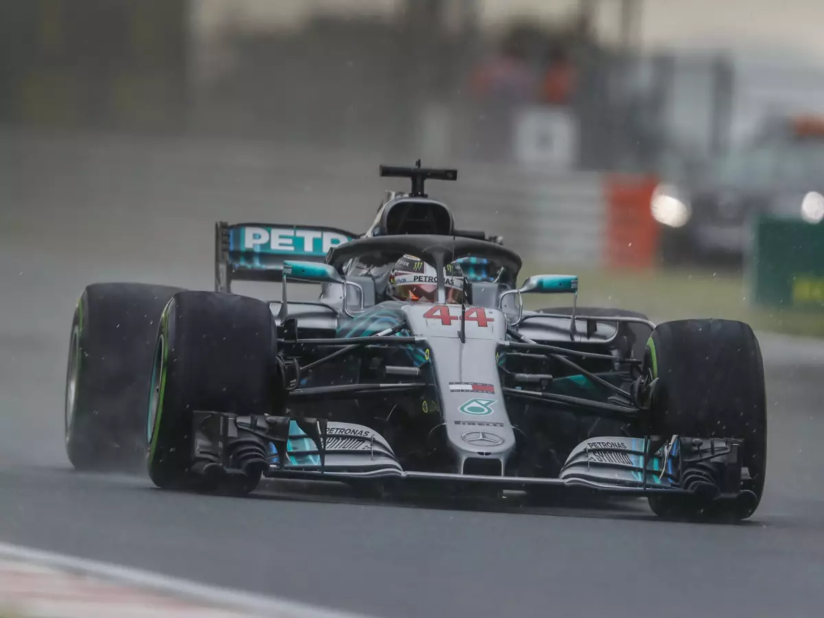 Foto zur News: Formel 1 Ungarn 2018: Lewis Hamilton schnappt im Regen zu!