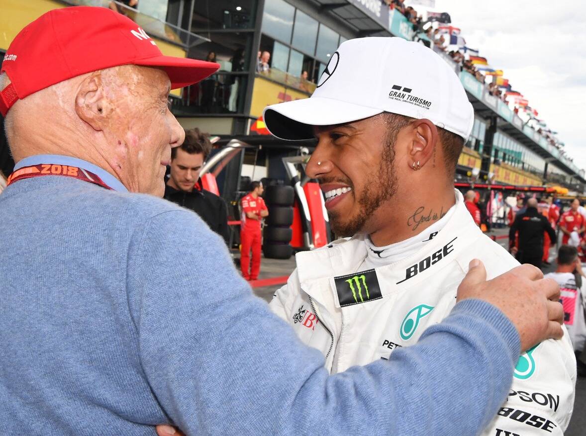 Foto zur News: Hamilton über Niki Lauda: Hat sehr viel Gewicht verloren
