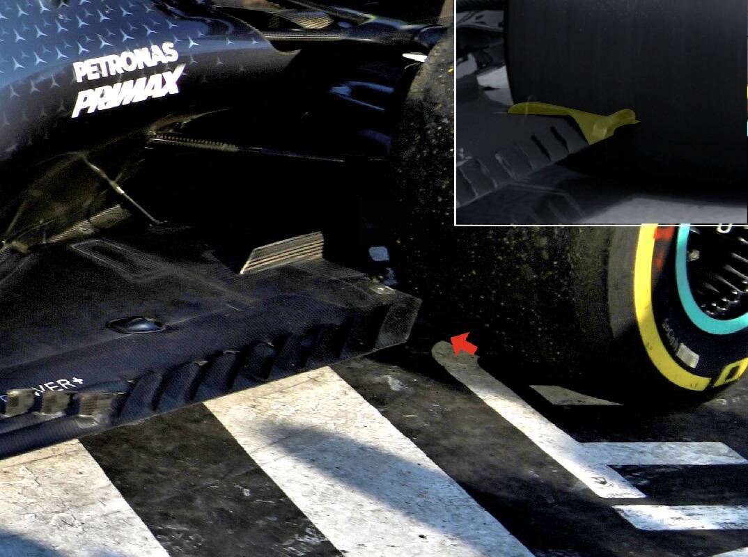Foto zur News: Formel-1-Technik: An dieser Stelle war Lewis Hamiltons Unterboden kaputt