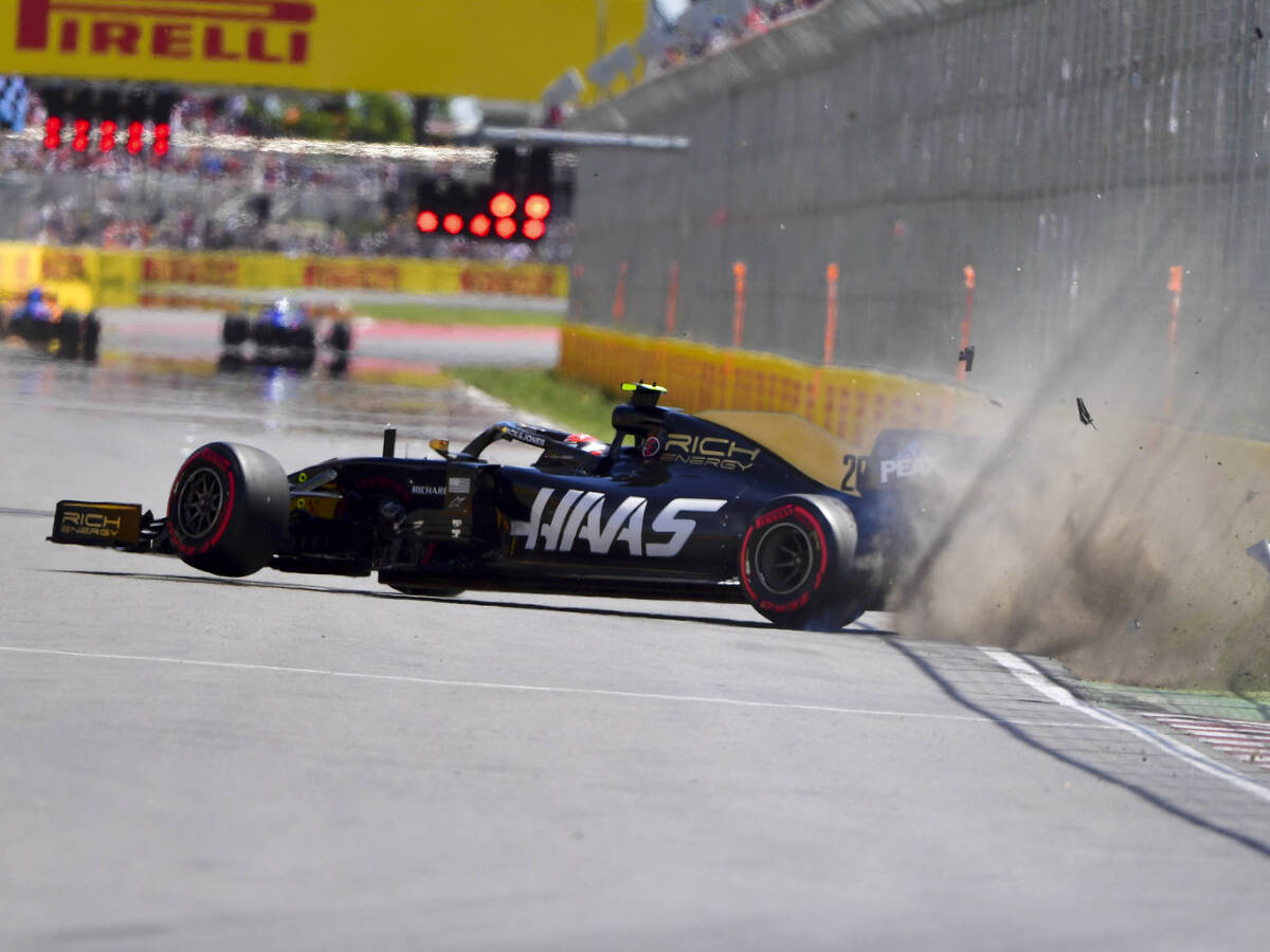 Foto zur News: Haas doppelt gestraft: Magnussen nach Crash mit Boxengassen-Start