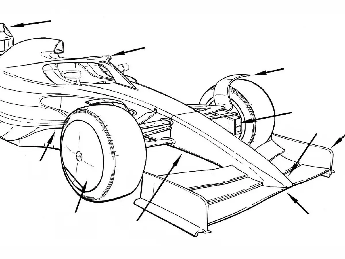 Formel-1-Auto 2021, Illustration von Giorgio Piola Foto zur News: Im Detail: Die neuen Formel-1-Regeln für 2021 erklärt