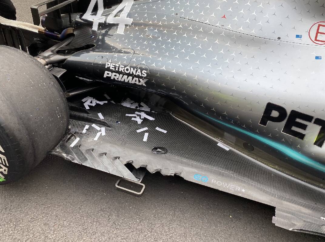 Foto zur News: Mercedes: Hamilton-Schaden in Mexiko hat sieben Sekunden gekostet