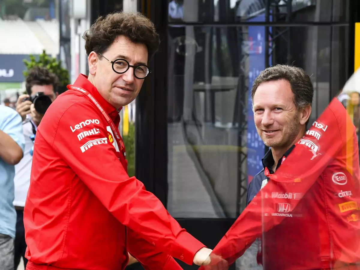 Christian Horner, Mattia Binotto Foto zur News: Binotto: Topteams bleiben Topteams, auch nach 2021