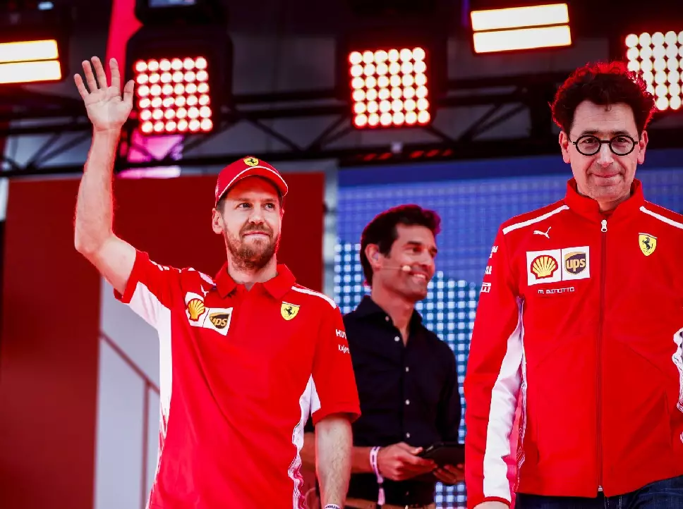 Sebastian Vettel, Mattia Binotto Foto zur News: "Nicht die gleichen Ziele": Binotto erklärt Gründe für Vettel-Trennung